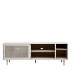 KISO Meuble TV 2 portes, 2 niches en métal L160cm