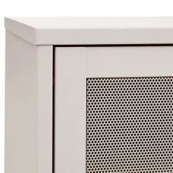 KISO Meuble TV 2 portes, 2 niches en métal L160cm