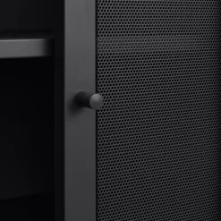 KISO Vaisselier 2 portes, 2 niches en métal H140cm