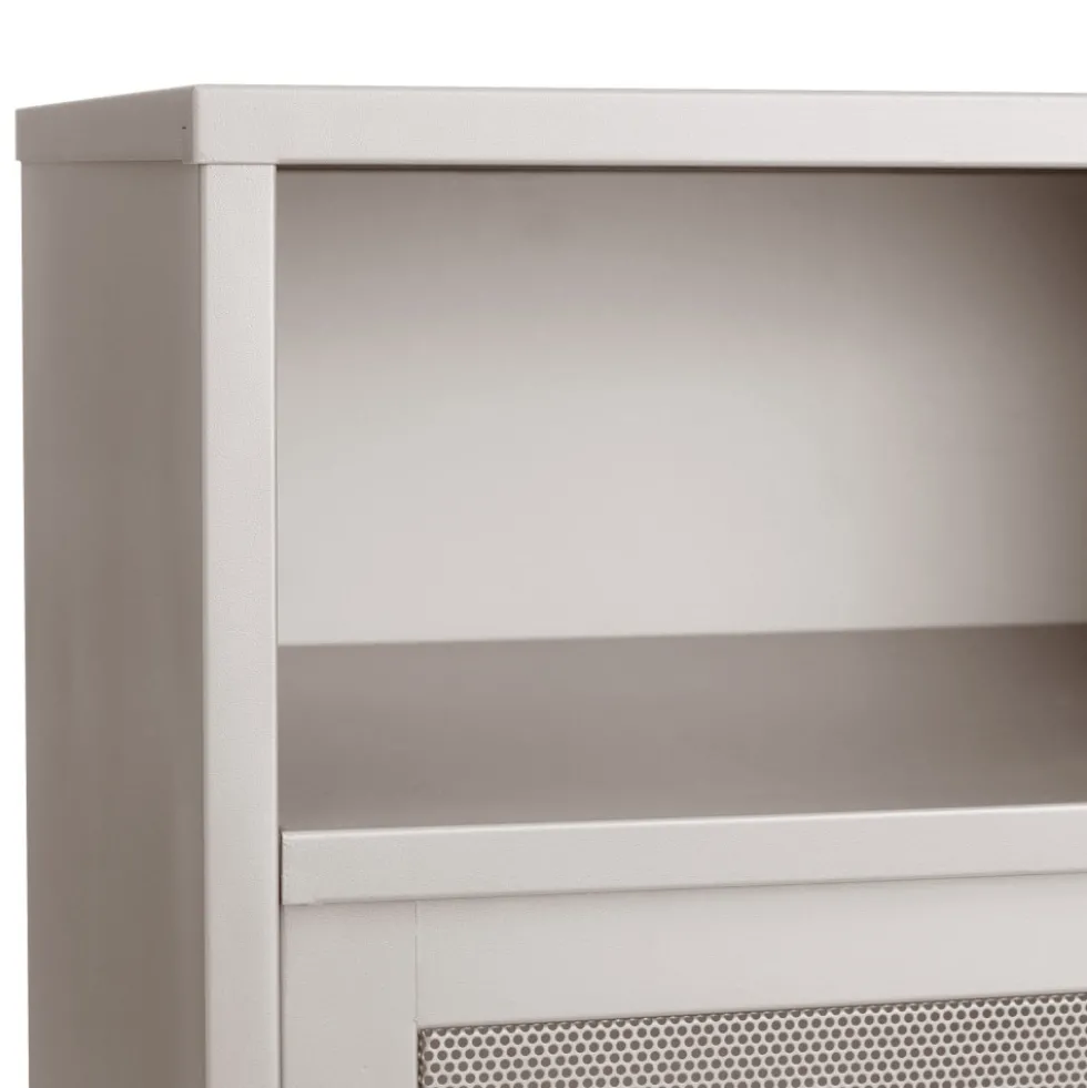 KISO Vaisselier 2 portes, 2 niches en métal H140cm