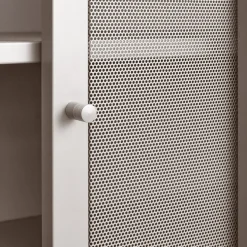 KISO Vaisselier 2 portes, 2 niches en métal H140cm