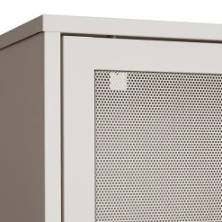 KISO Vaisselier 4 portes, 2 niches en métal H180cm