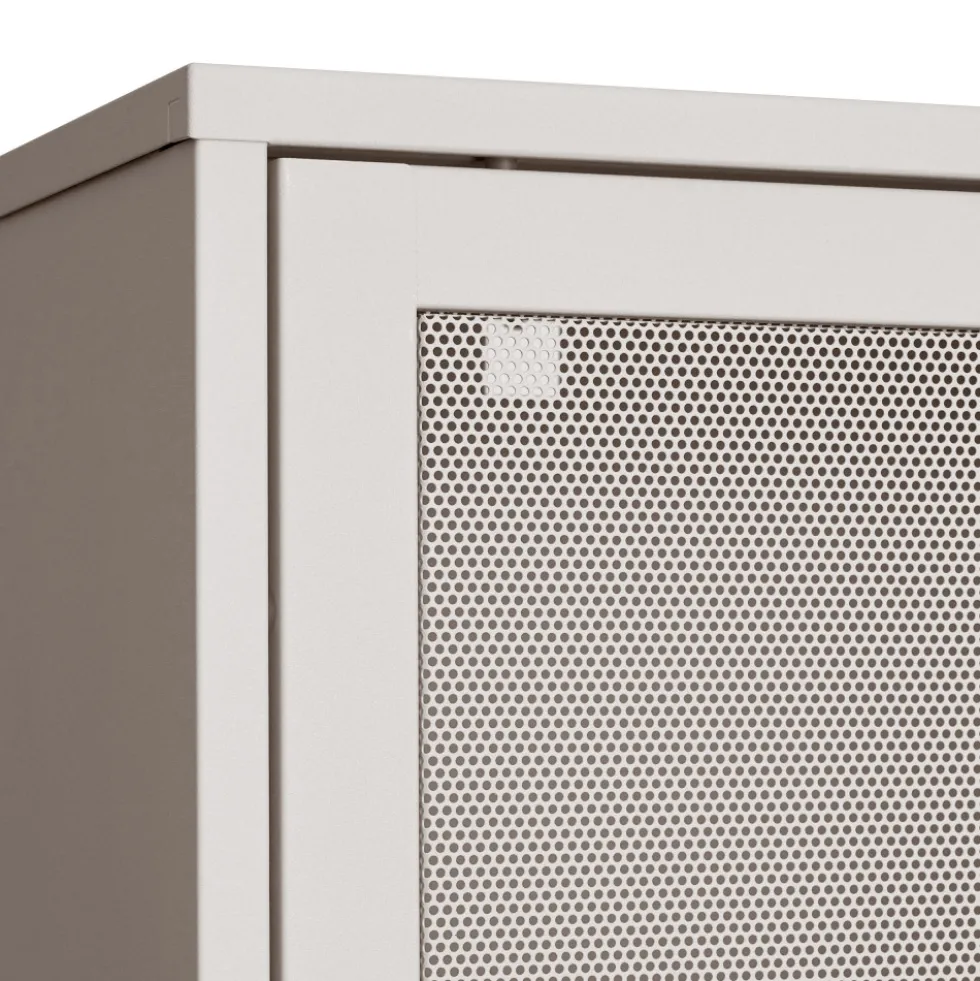 KISO Vaisselier 4 portes, 2 niches en métal H180cm