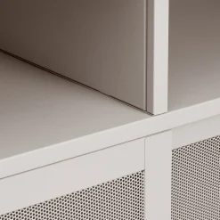 KISO Vaisselier 4 portes, 2 niches en métal H180cm