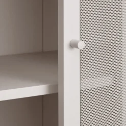 KISO Vaisselier 4 portes, 2 niches en métal H180cm