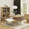 KIYO Table à manger extensible 4 à 10 personnes en bois 150-240x90cm