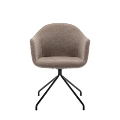 KOOIJ Chaise de bureau en tissu et métal