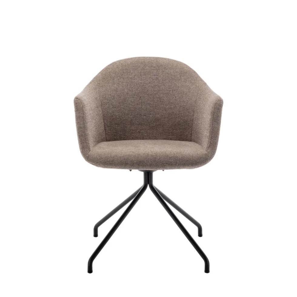 KOOIJ Chaise de bureau en tissu et métal