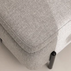 KOS Banc coffre en tissu et métal L100cm