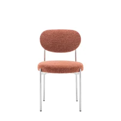 KYOTO Lot de 2 chaises en tissu pieds chrome