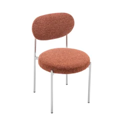KYOTO Lot de 2 chaises en tissu pieds chrome