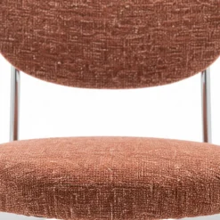 KYOTO Lot de 2 chaises en tissu pieds chrome
