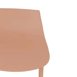 LAMER Lot de 4 chaises de bar en plastique et métal H66cm