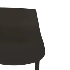 LAMER Lot de 4 chaises de bar en plastique et métal H66cm