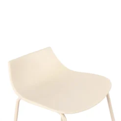 LAMER Lot de 4 chaises de bar en plastique et métal H66cm
