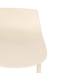 LAMER Lot de 4 chaises de bar en plastique et métal H66cm