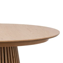 LEA Table à manger extensible 4 à 8 personnes en bois ø120-200x120cm