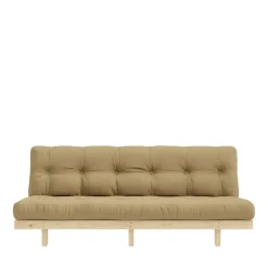 LEAN Canapé convertible en bois naturel et tissu