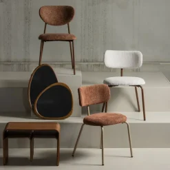 LEIF Miroir organique en bois 64x38cm