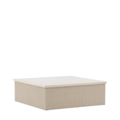 LENOX Table basse carrée en bois 90x90cm
