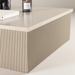 LENOX Table basse carrée en bois 90x90cm