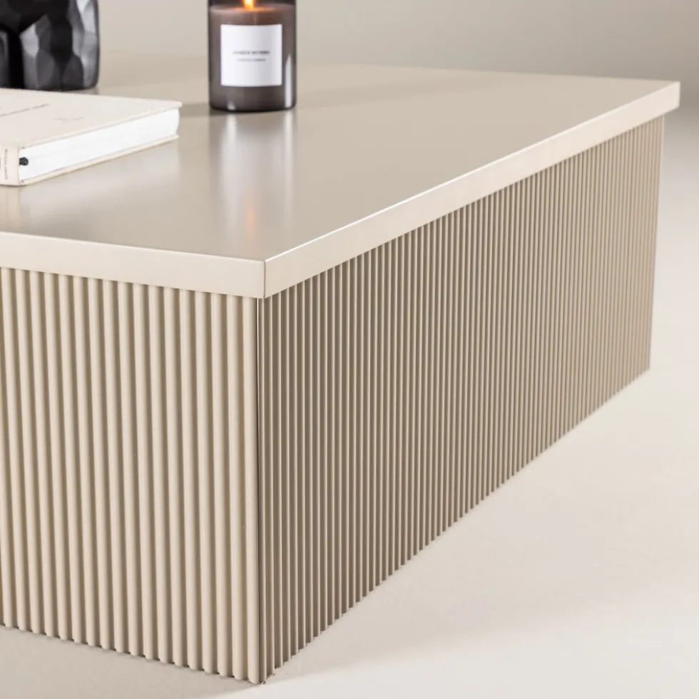 LENOX Table basse carrée en bois 90x90cm