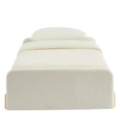 LEONA Lit enfant en tissu bouclette 90x190cm
