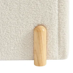 LEONA Lit enfant en tissu bouclette 90x190cm