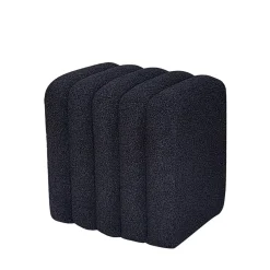 LETO Pouf rembourré en tissu bouclette