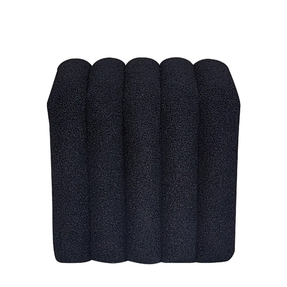 LETO Pouf rembourré en tissu bouclette