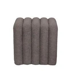 LETO Pouf rembourré en tissu bouclette