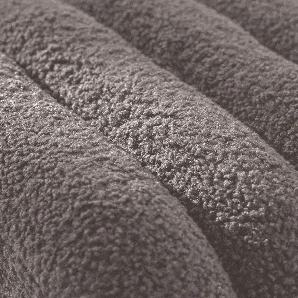 LETO Pouf rembourré en tissu bouclette
