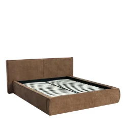 LIBERIA Lit coffre en tissu chenille 160x200cm