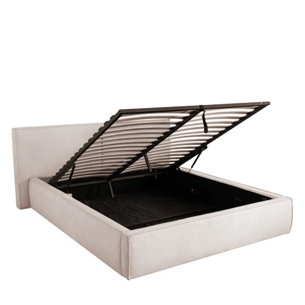LIBERIA Lit coffre en tissu 160x200cm