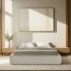 LIBERIO Lit coffre en tissu 160x200cm