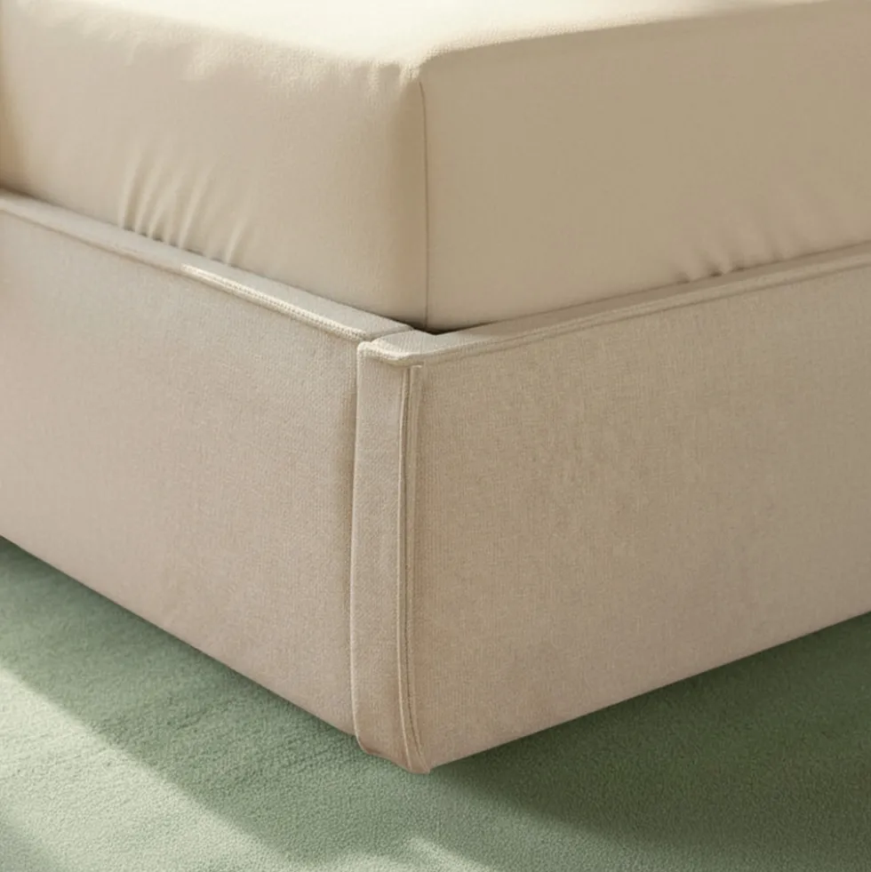 LIBERIO Lit coffre en tissu 160x200cm