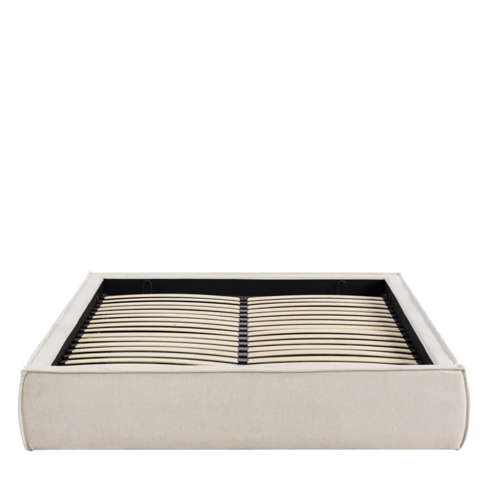 LIBERIO Lit coffre en tissu 140x190cm