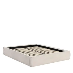 LIBERIO Lit coffre en tissu 140x190cm