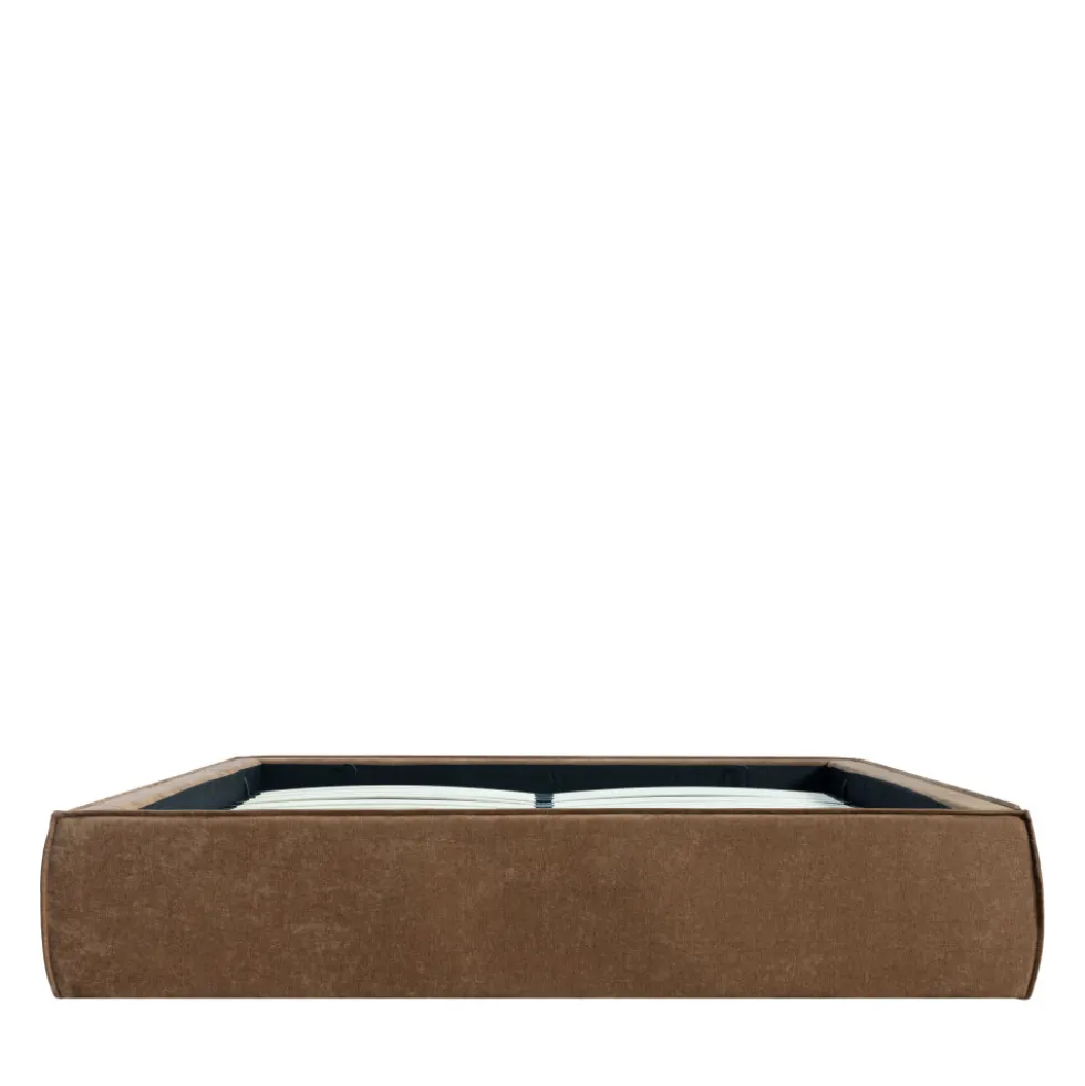LIBERIO Lit coffre en tissu 160x200cm