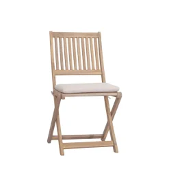 LINA Lot de 2 chaises pliantes de jardin en bois