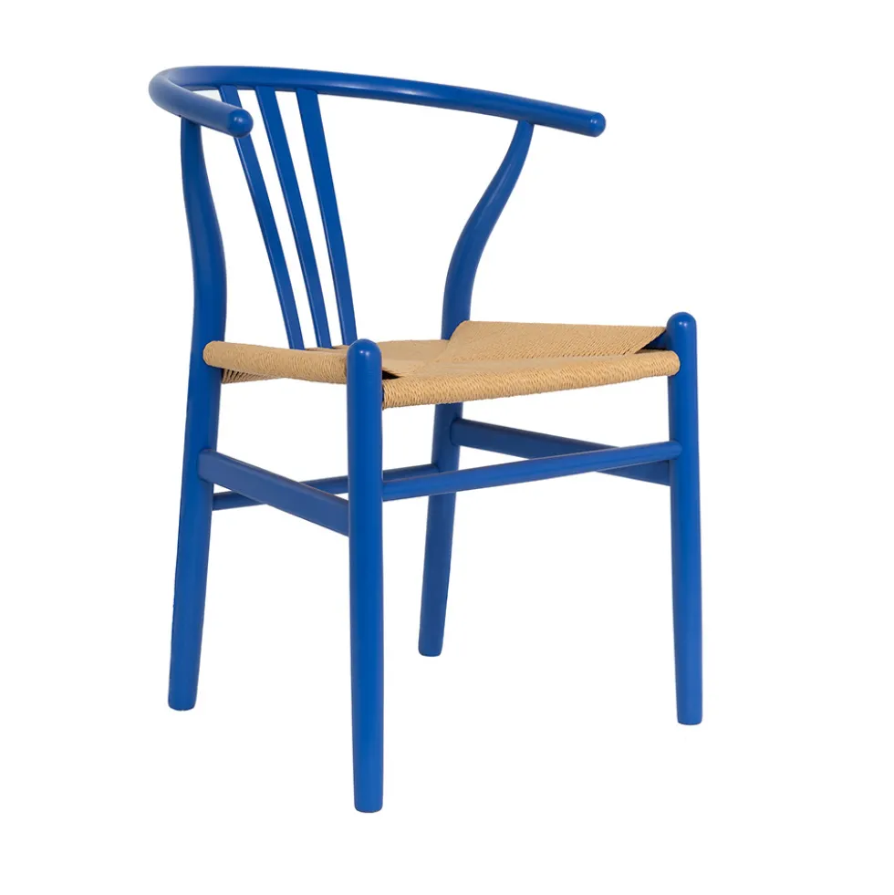LIO Lot de 2 chaises en corde tressée et bois