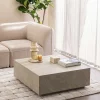 LIPANI Table basse carrée effet marbre 90x90cm