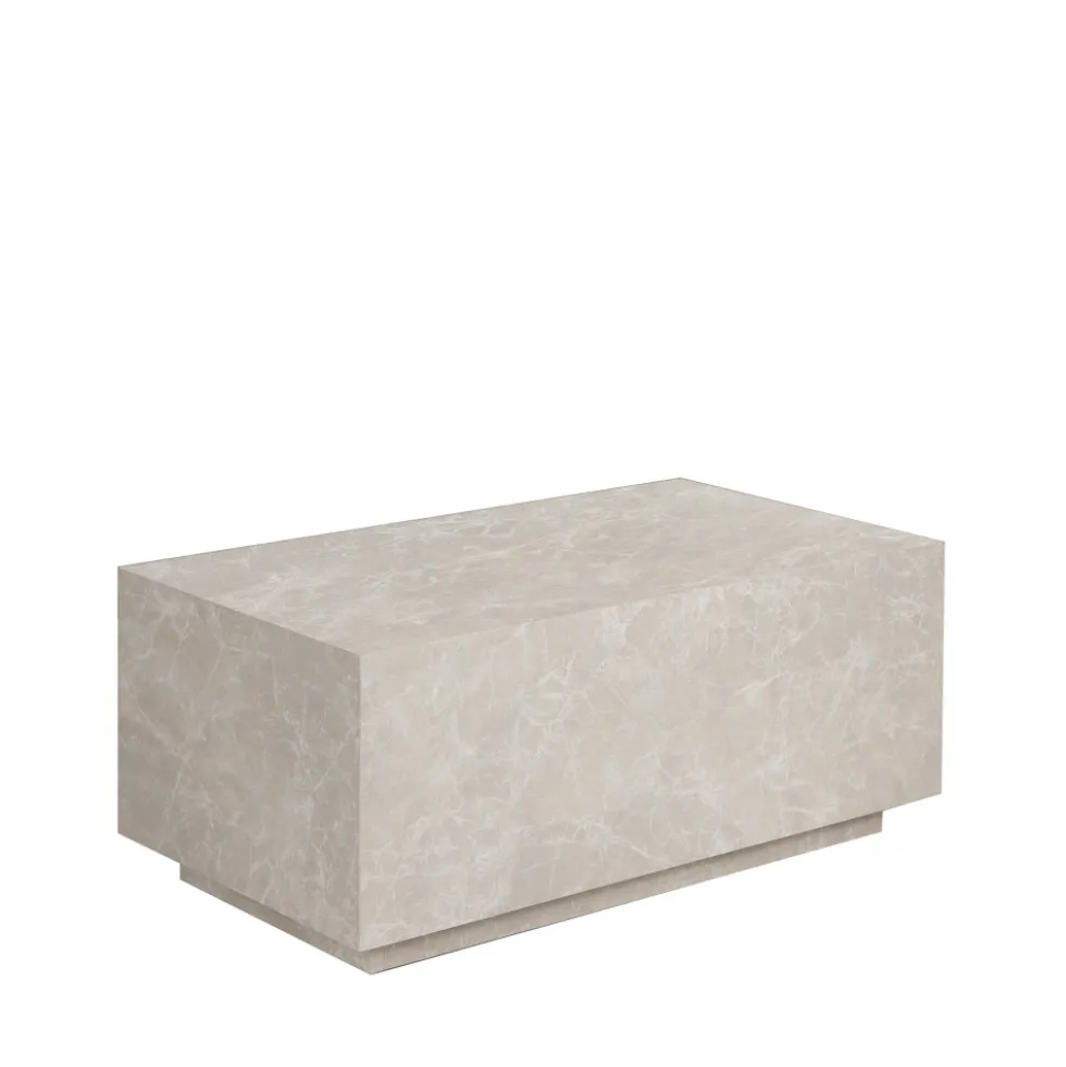 LIPANI Table basse effet marbre 90x50cm