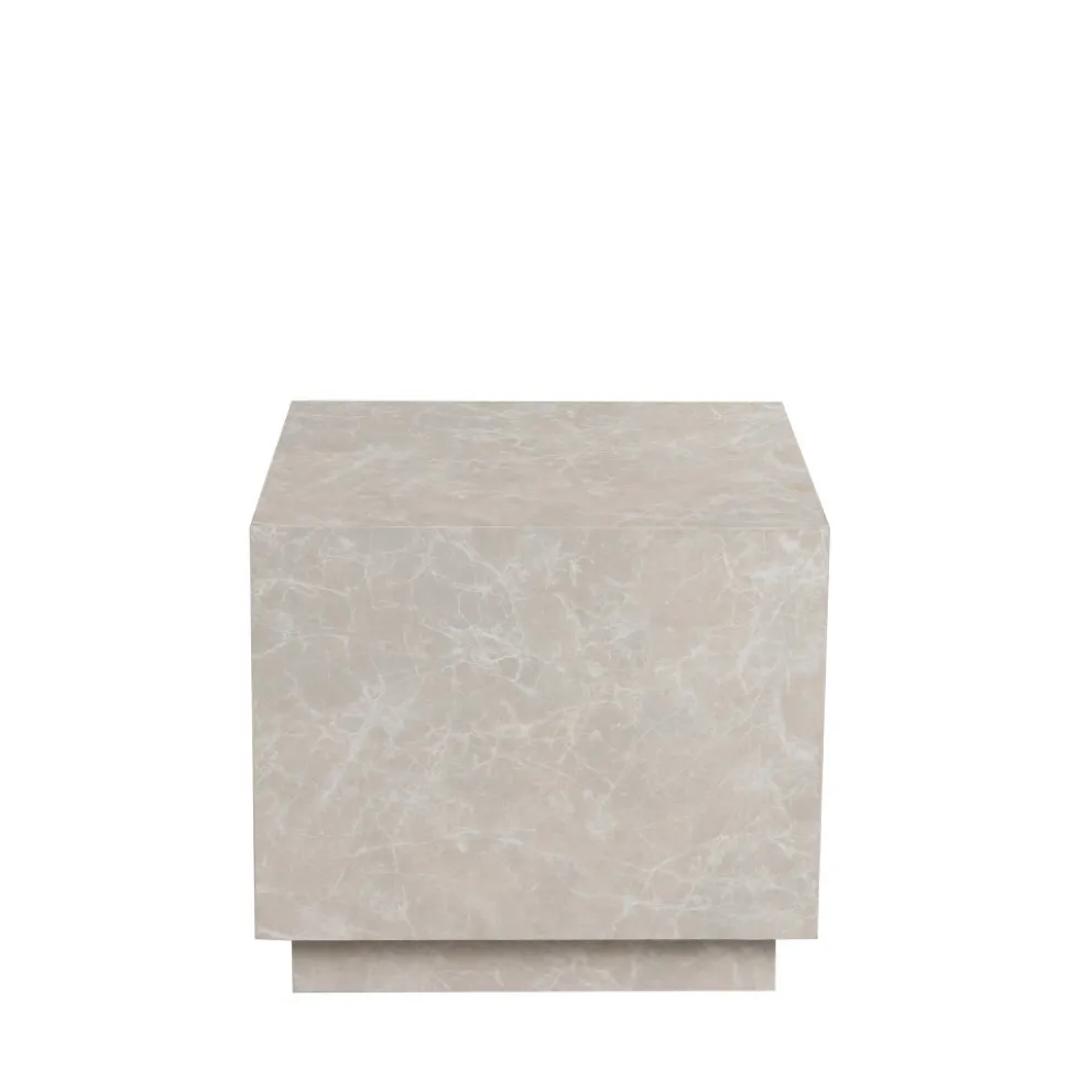 LIPANI Table basse effet marbre 90x50cm