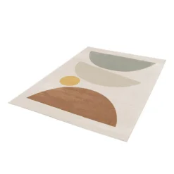 LÉO Tapis contemporain à motif géométrique