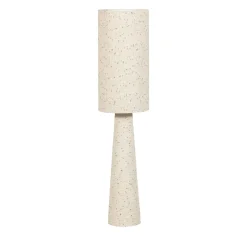 LOFT Lampadaire à pois en métal et tissu bouclette H130cm