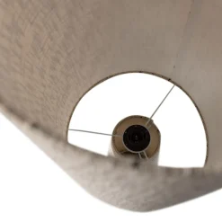 LOFT Lampadaire à pois en métal et tissu bouclette H130cm
