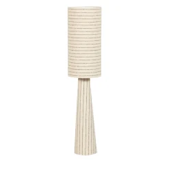 LOFT Lampadaire à rayures en métal et tissu bouclette H130cm