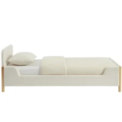 LOIS Lit enfant en tissu bouclette 90x190cm
