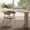 LORA Lot de 2 fauteuils de table en tissu et métal